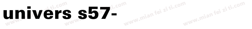 univers s57字体转换